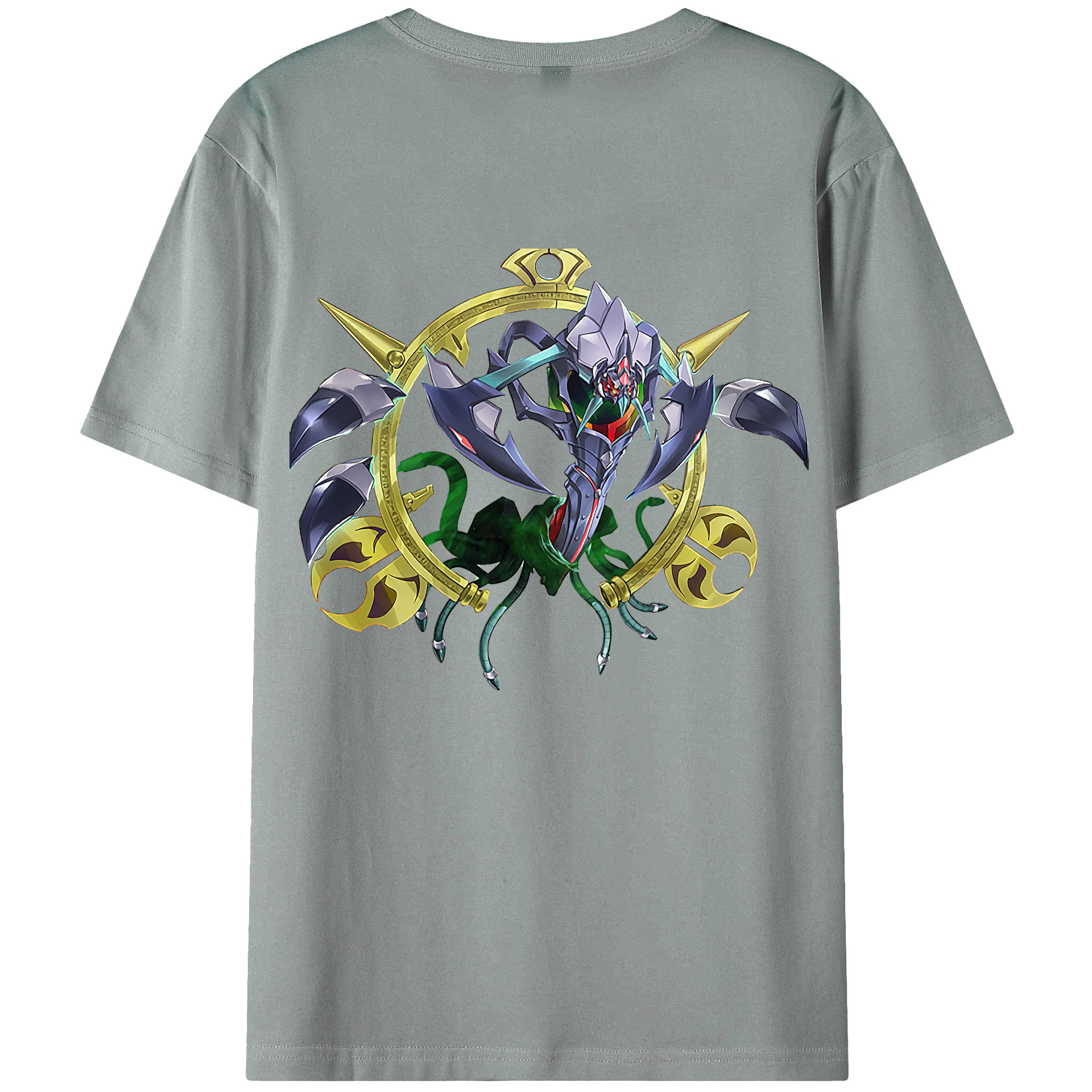 （画像用） 遊☆戯☆王 Yu-Gi-Oh! 綿100％ メンズ半袖Tシャツ（バックプリント） 通気性